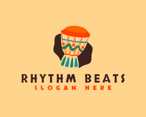 African Djembe Drum logo design