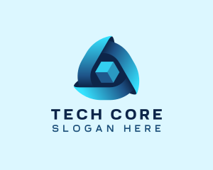 Triangle Cube Tech logo design