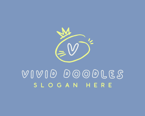 Doodle Cute Handwriting logo design