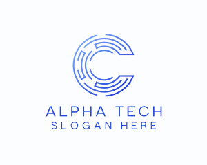 Technology Program Letter C logo design