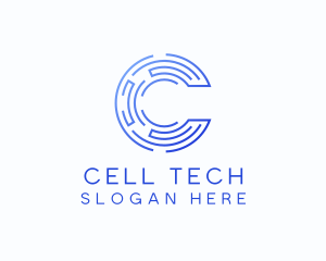 Technology Program Letter C logo design