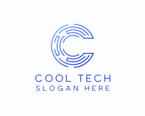 Technology Program Letter C logo design