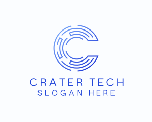 Technology Program Letter C logo design