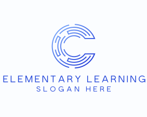 Technology Program Letter C logo design