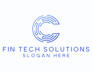 Technology Program Letter C logo design