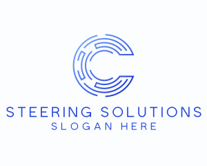 Technology Program Letter C logo design