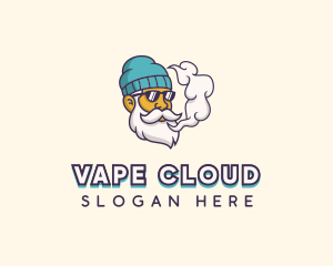 Hipster Vaping Man logo