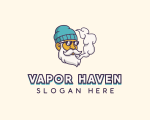 Hipster Vaping Man logo