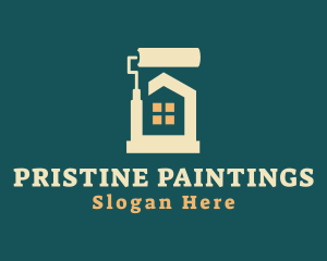 Paint Roller Home Painting logo design