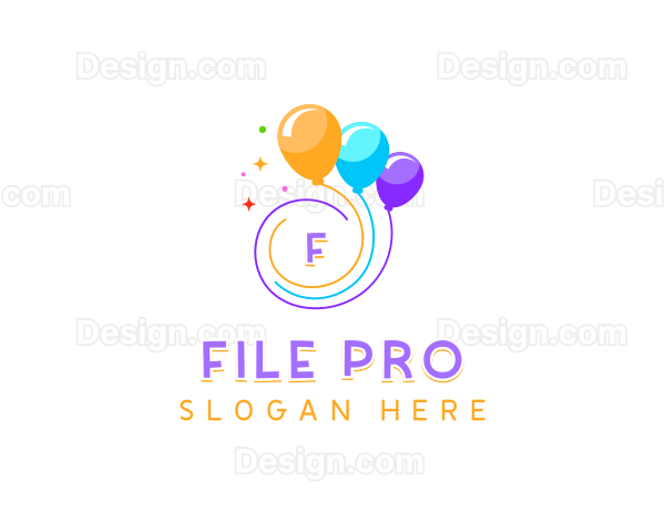 Birthday Celebration Balloon Logo