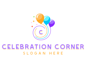 Birthday Celebration Balloon logo design