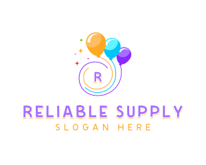 Birthday Celebration Balloon logo design