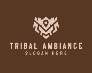 Tribal Travel Location Pin logo design