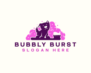 Puppy Bubble Toothbrush logo design