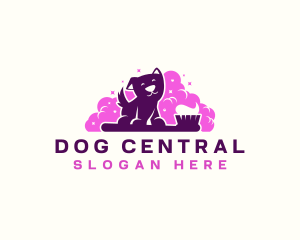 Puppy Bubble Toothbrush logo design