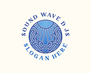 Sea Wave Sun logo design