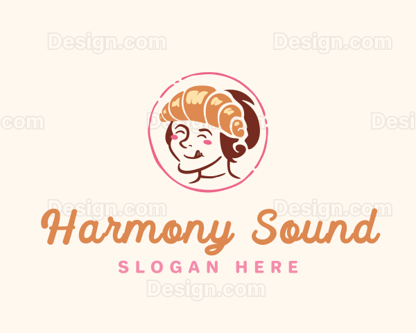 Croissant Girl Bakery Logo