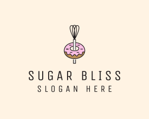 Donut Dessert Kitchenware logo design