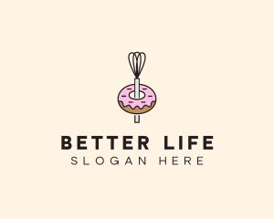 Donut Dessert Kitchenware logo design