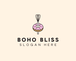 Donut Dessert Kitchenware logo design