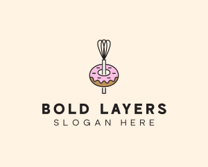 Donut Dessert Kitchenware logo design