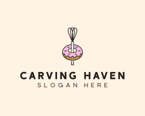 Donut Dessert Kitchenware logo design