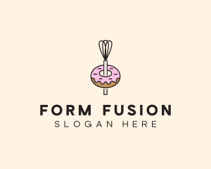 Donut Dessert Kitchenware logo design