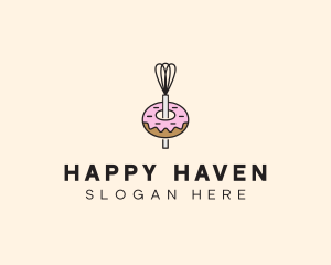 Donut Dessert Kitchenware logo design