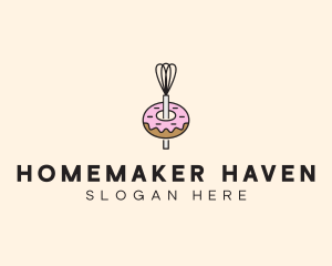 Donut Dessert Kitchenware logo design