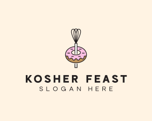 Donut Dessert Kitchenware logo design