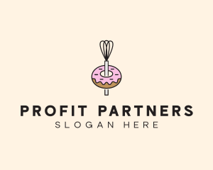 Donut Dessert Kitchenware logo design