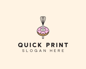 Donut Dessert Kitchenware logo design