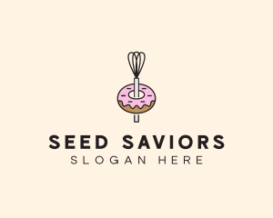 Donut Dessert Kitchenware logo design