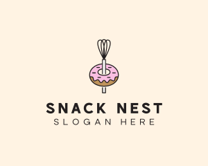 Donut Dessert Kitchenware logo design