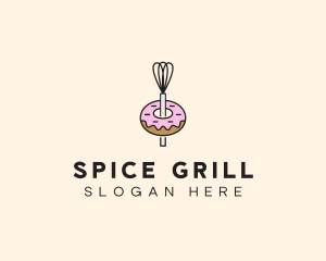 Donut Dessert Kitchenware logo design