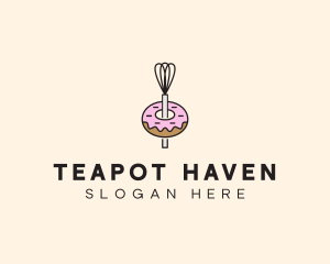 Donut Dessert Kitchenware logo design