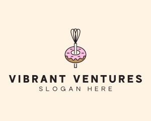 Donut Dessert Kitchenware logo design