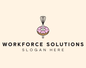 Donut Dessert Kitchenware logo design