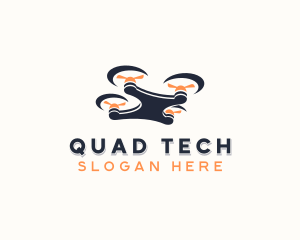 Quadrotor Aerial Drone logo design