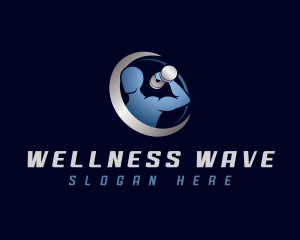 Fitness Muscle Dumbbell logo
