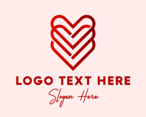 Valentine - Triple Heart Valentine logo design