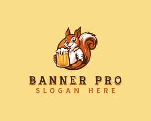 Drinking Squirrel Beer logo design