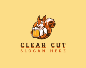 Drinking Squirrel Beer logo design