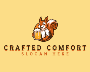 Drinking Squirrel Beer logo design