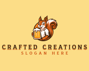 Drinking Squirrel Beer logo design