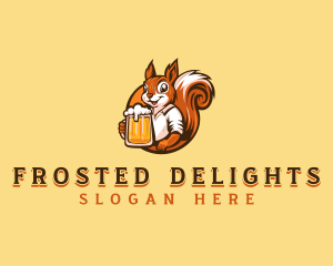 Drinking Squirrel Beer logo design