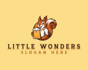 Drinking Squirrel Beer logo design