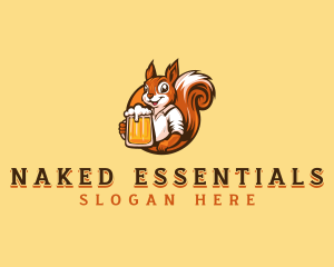 Drinking Squirrel Beer logo design