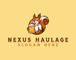 Drinking Squirrel Beer logo design