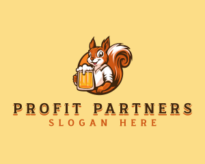 Drinking Squirrel Beer logo design